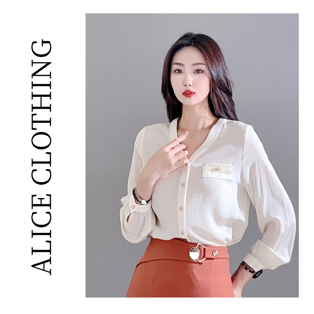 1【ALICE “丝滑小香”桑蚕丝上衣】柔润顺滑 优雅轻奢 S2133221G