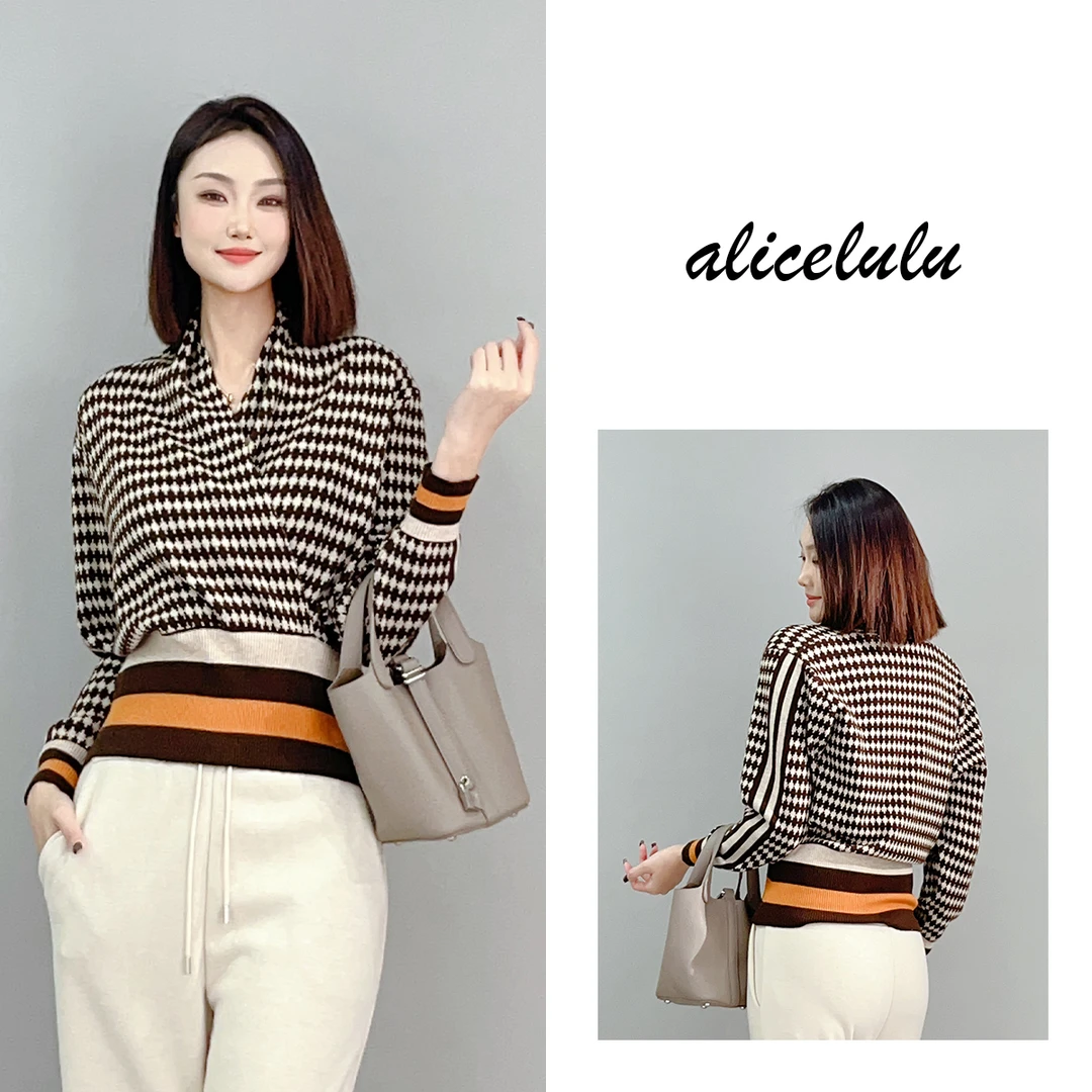 1 ALICE “复古街拍”毛衣 显瘦洋气 藏肉有型 S2141335U