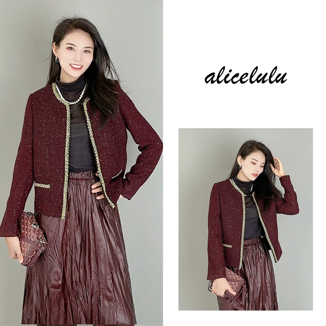 3 ALICE “暗夜繁星”短外套 重工钉钻 名媛小香 S2139835E