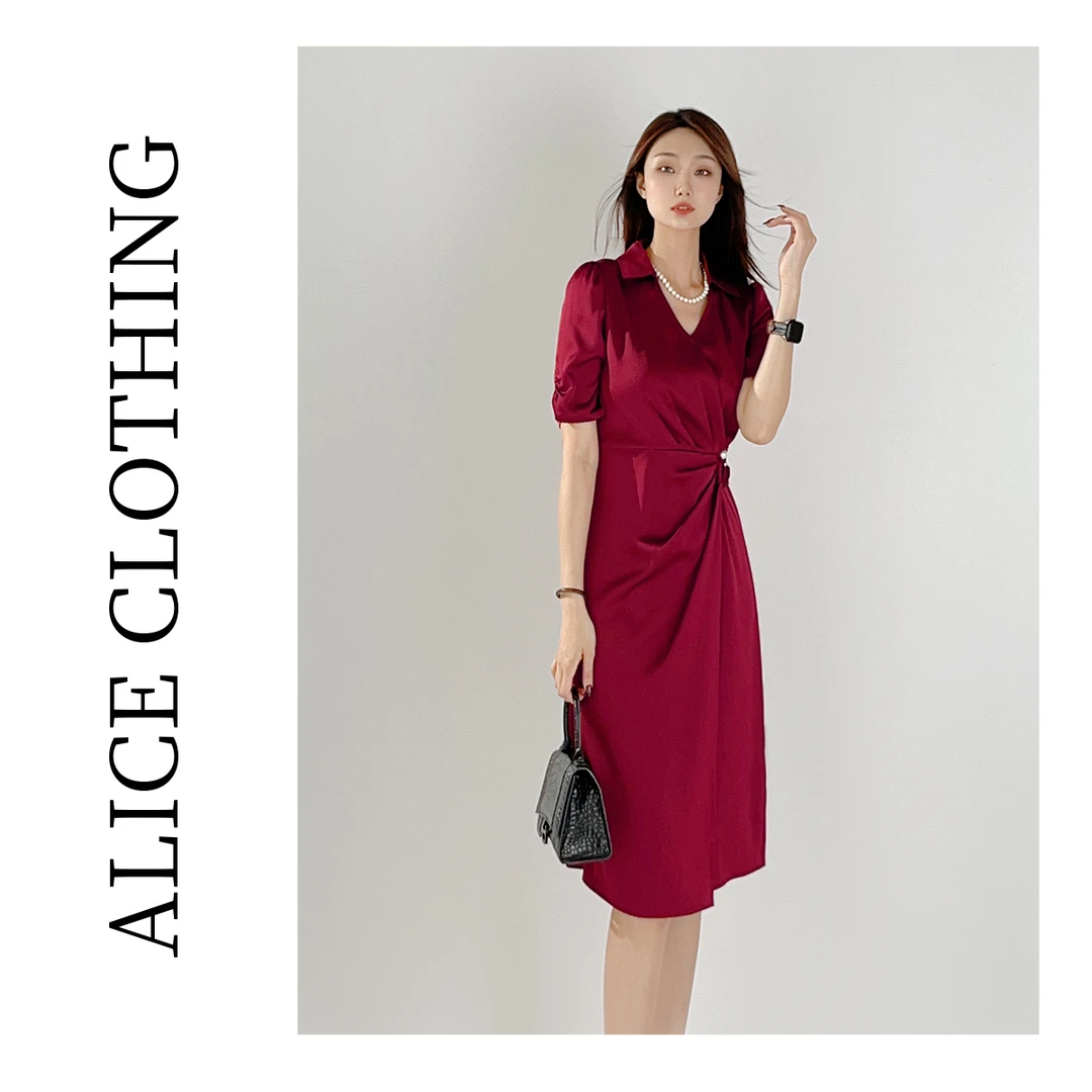 1【ALICE “喜上眉梢”连衣裙】丝滑醋酸 明艳动人 H2138005A