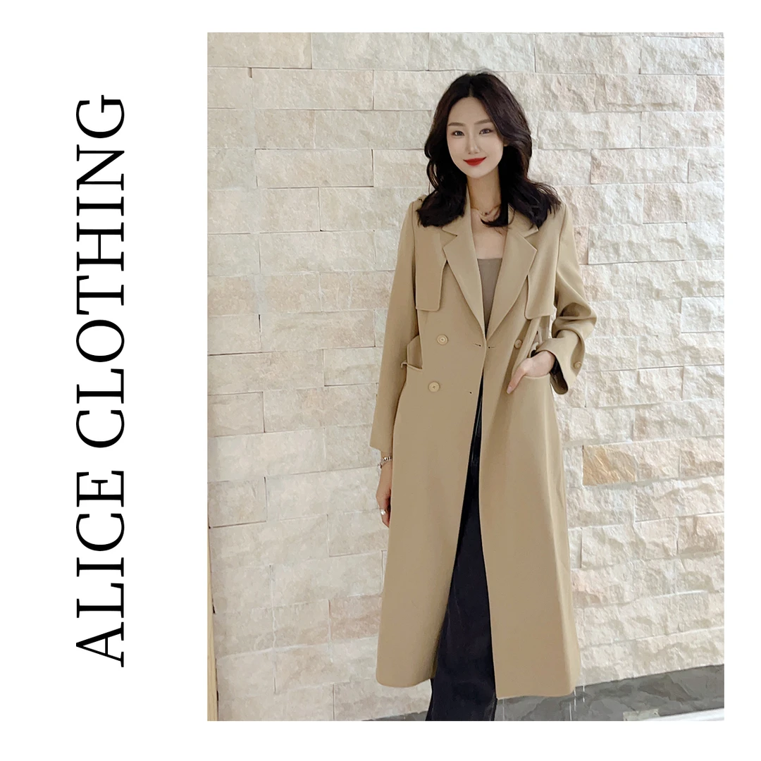 3【ALICE “英伦女绅士”时尚风衣】挺括显瘦 优雅干练 S2133396A