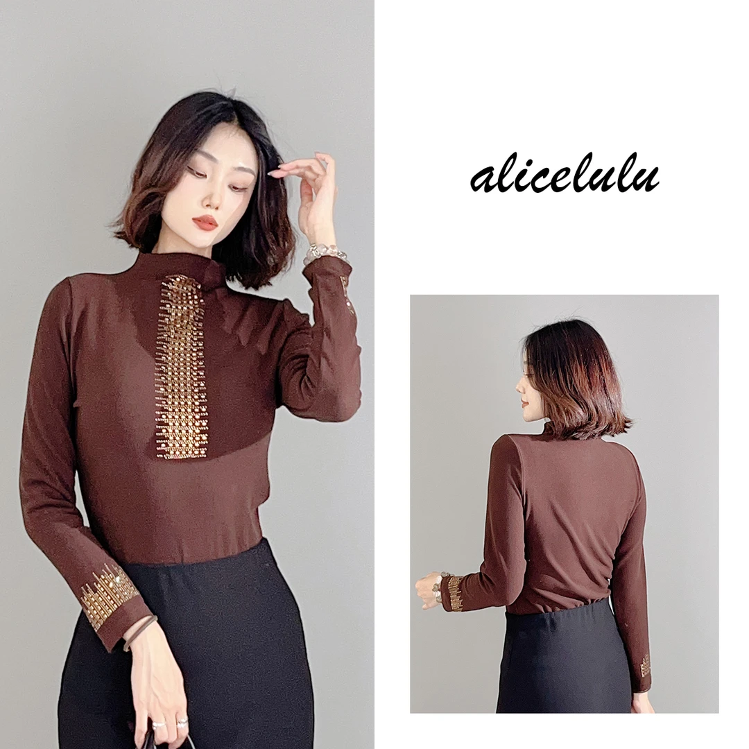 1 ALICE “宝石密语”打底衫 多彩烫钻 华贵显瘦 S2140191T