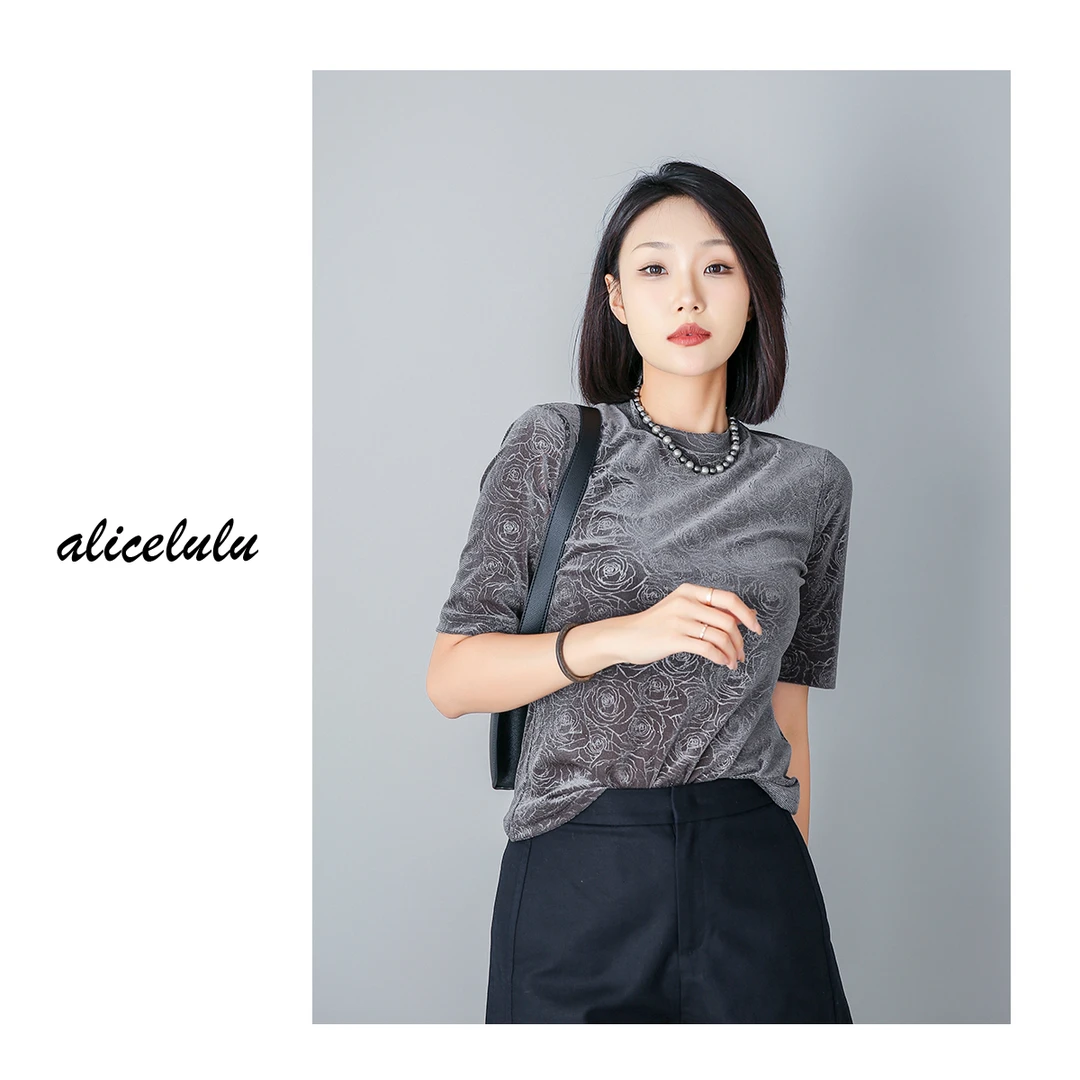 3 ALICE “玫瑰星云”衬衫 写意印花 璀璨烫钻 S2139130J