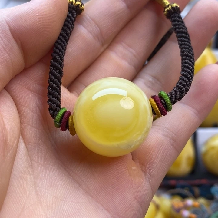 蜜蜡颈饰未镶嵌蜜蜡圆珠