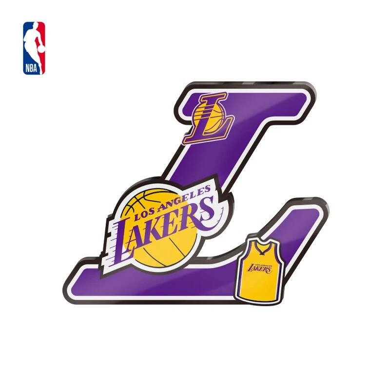 NBA 湖人队磁力贴 球队logo系列 篮球运动潮流摆件亚克力磁力贴