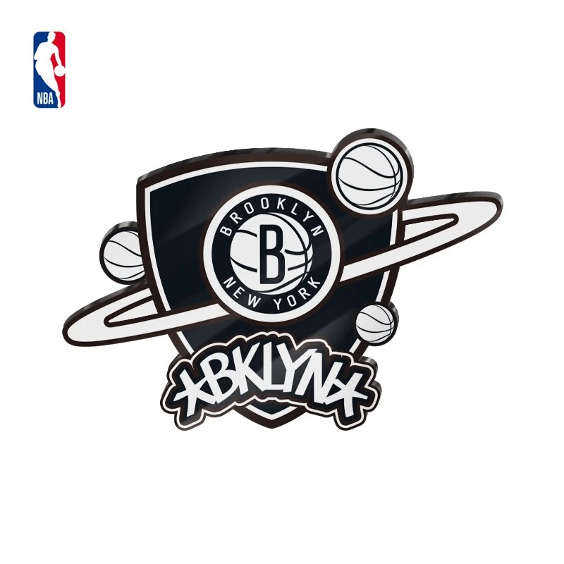 NBA 篮网队磁力贴 球队logo系列 篮球运动潮流摆件亚克力磁力贴