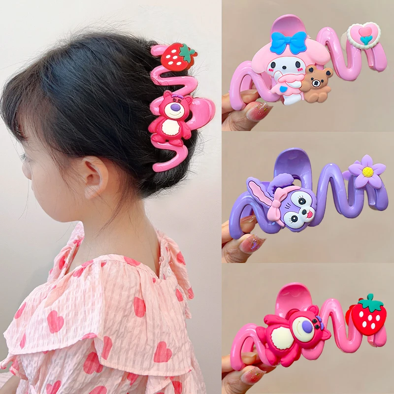 波浪抓夹大号儿童可爱发夹盘发夹子后脑勺卡子固定鲨鱼夹女童发卡
