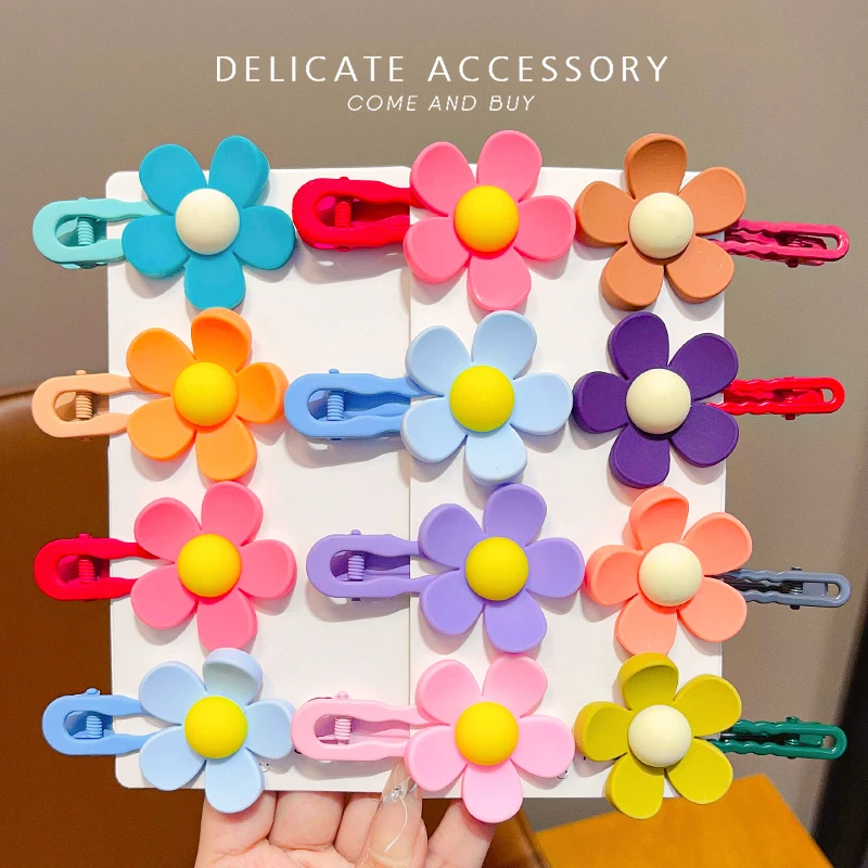 儿童可爱公主大花朵发夹女童侧边刘海夹子宝宝头饰发卡2024年新款