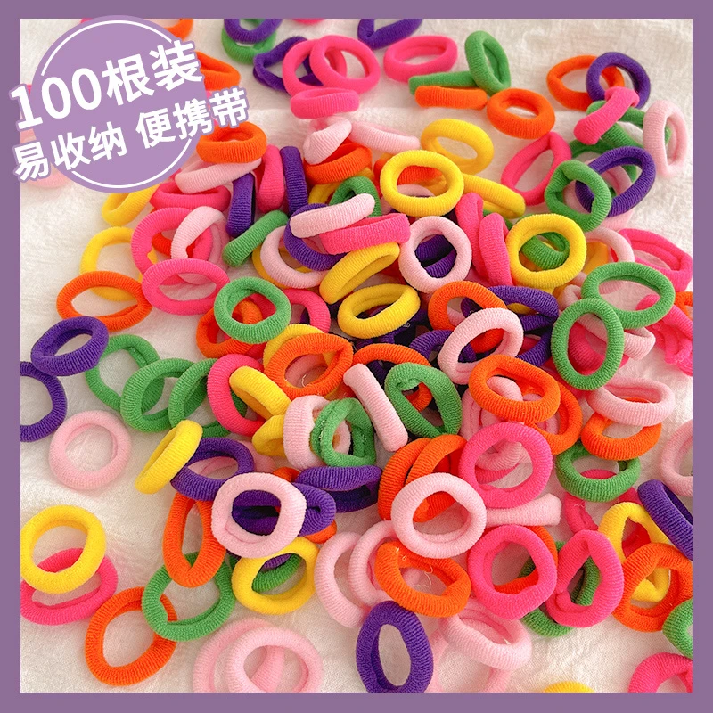 发圈女儿童扎头发橡皮筋头绳新款彩色毛巾圈皮套女童拇指发圈头饰