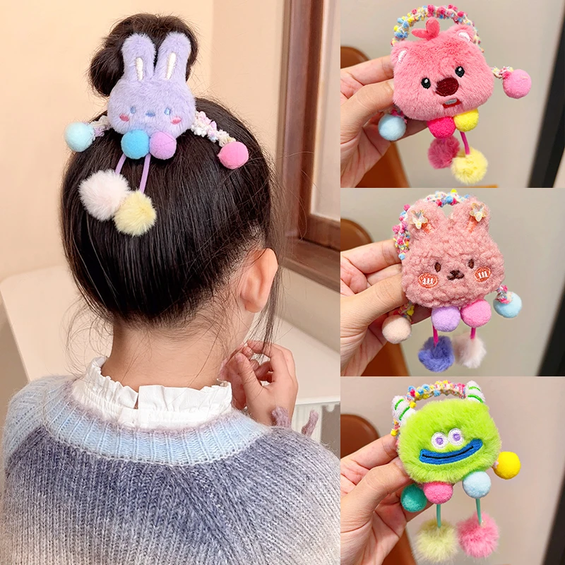 儿童发圈露比小海狸不伤发高马尾发绳扎头绳小女孩可爱公仔橡皮筋