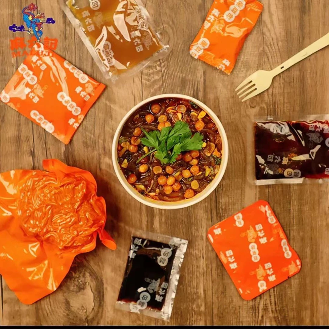 麻六记麻辣牛肉味+菌汤味 酸辣粉四川特产绵阳米粉免煮冲泡