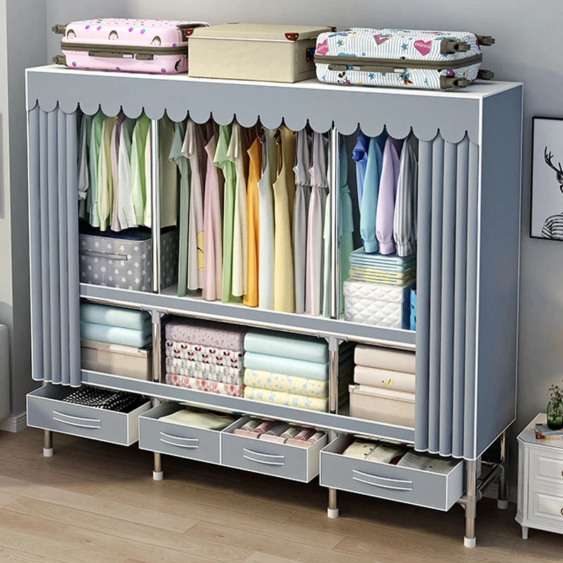 带抽屉款全合金款加厚简易整体结实耐用多层置衣物租屋收纳e