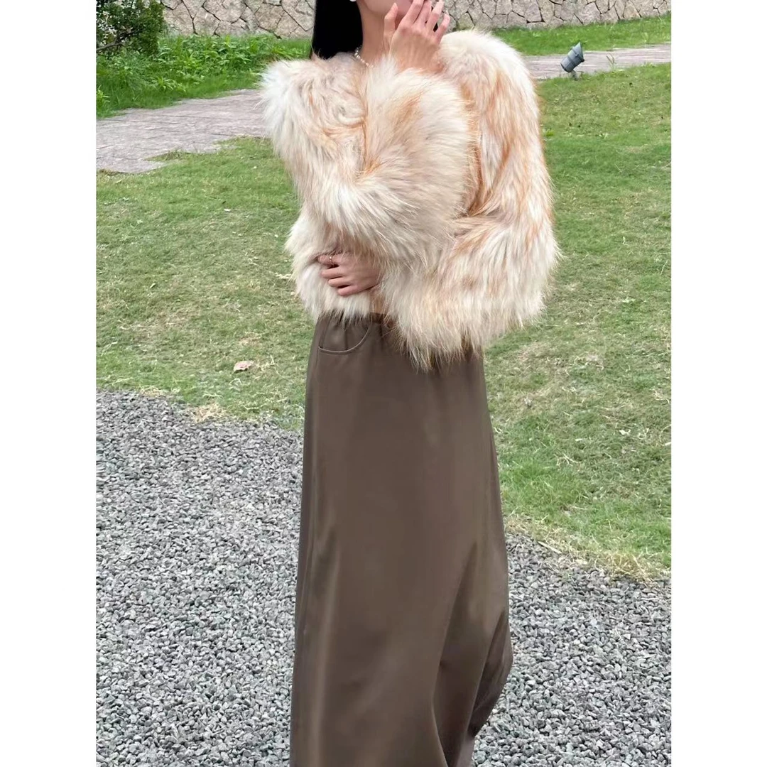 ALIN【芝士莓莓】秋冬气质时尚设计感真毛毛外套