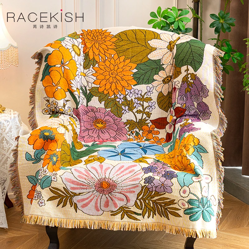 美式防滑加厚沙发巾单人双人沙发盖毯多功能防尘毯马芮诗家居网红