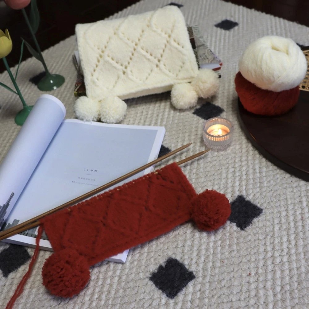 原创DIY慕斯卷围巾材料包毛线糯叽叽奶油感云朵般柔软