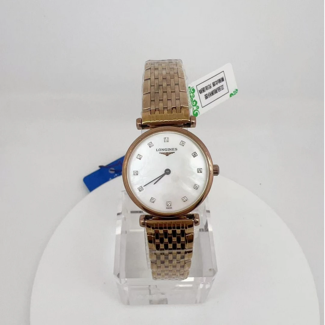 95新 Longines/浪琴 石英腕表原钻24mm/公价32999/wh8768