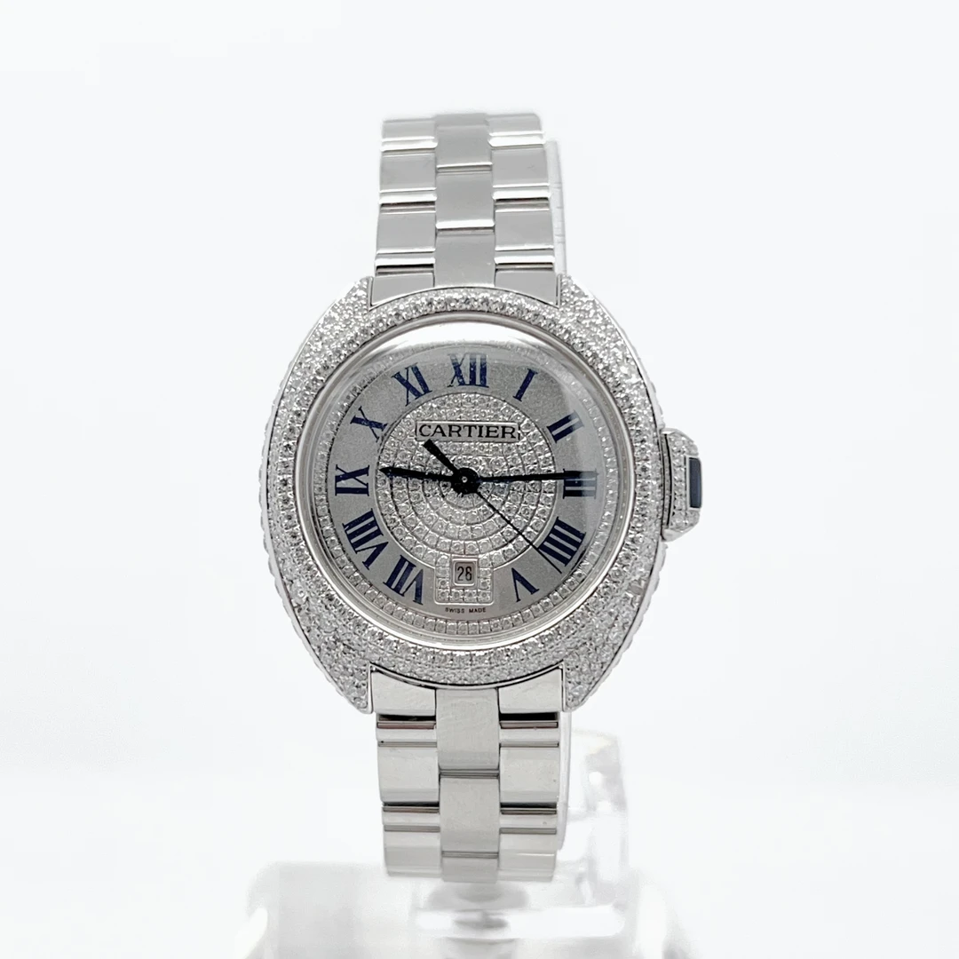 95新 Cartier/卡地亚 自动机械腕表后钻31.5mm/公价100999/jm2745