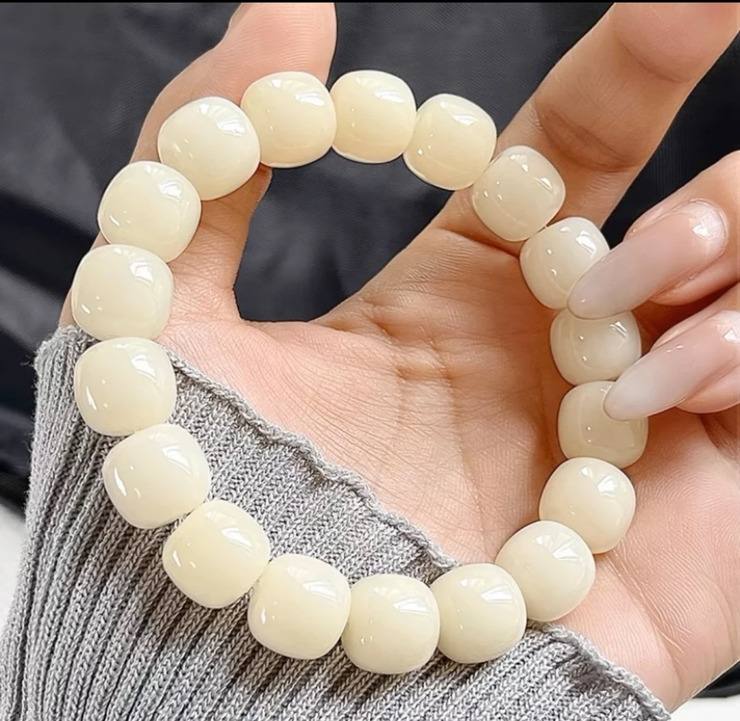 （单圈菩提合集）白玉菩提根多宝飘花单圈菩提根手串绕指柔手串精修
