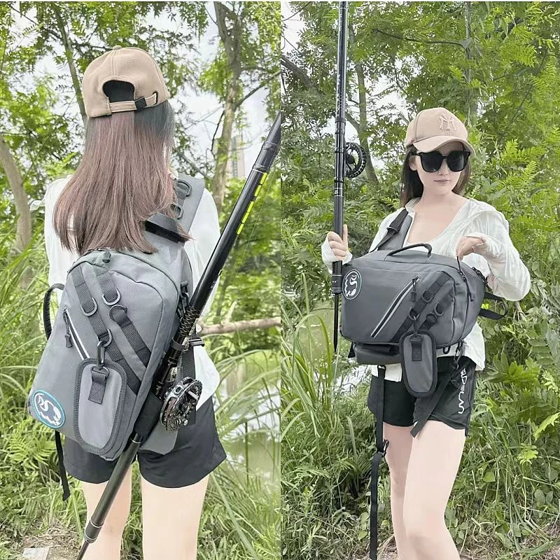 DS/戴氏谷麦包斜挎包路亚垂钓包便携式大容量防水耐磨多功能背包