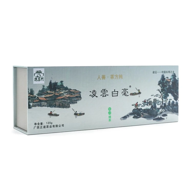 挹翠门凌云白毫挹韵绿茶硬条盒120g盒装鲜爽醇和栗香十足回甘持久