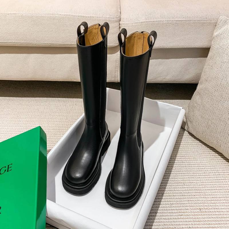 万达撤柜双靴筒~骑士靴女不过膝长靴长筒高筒小个子内增高大筒围~