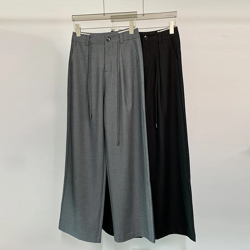 客订高级西装料‘’夏季薄款垂感甩甩裤阔腿裤女 800627  仓