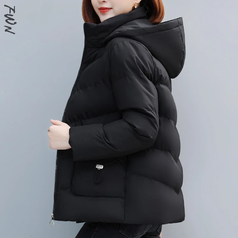 棉服女士短款小个子妈妈棉衣保暖中年女装居家加绒加厚轻薄小棉袄