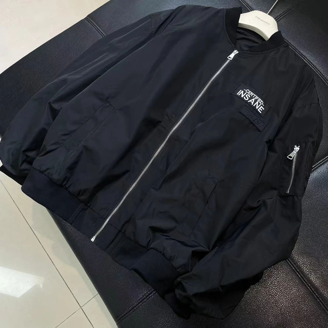 CS212高品质有内衬黑色时尚休闲宽松夹克外套女士