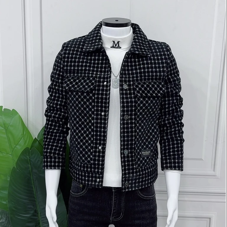 新款男士时尚修身显瘦百搭洋气夹克外套潮流帅气男装修身夹克外套