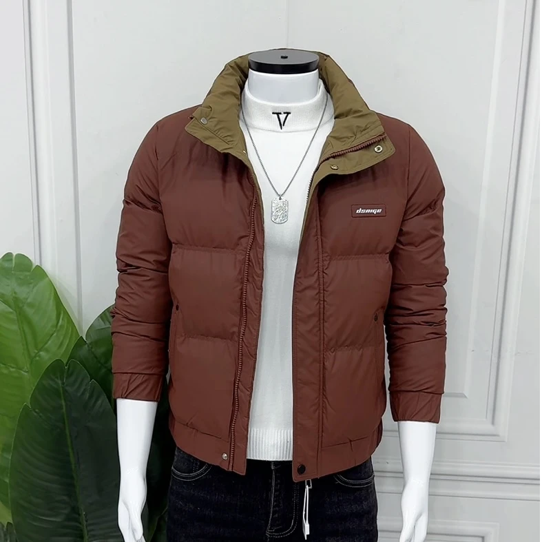 冬季新款男士是修身显瘦百搭洋气男装棉服外套时尚百搭男装棉服潮