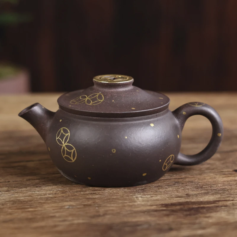 【见珊】狂飙，钱多多，紫玉金砂壶110cc（窑云S0103）