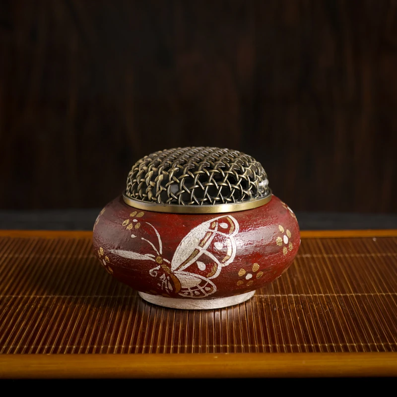 【见珊】蝴蝶香炉-炼陶（蕉白S0445）