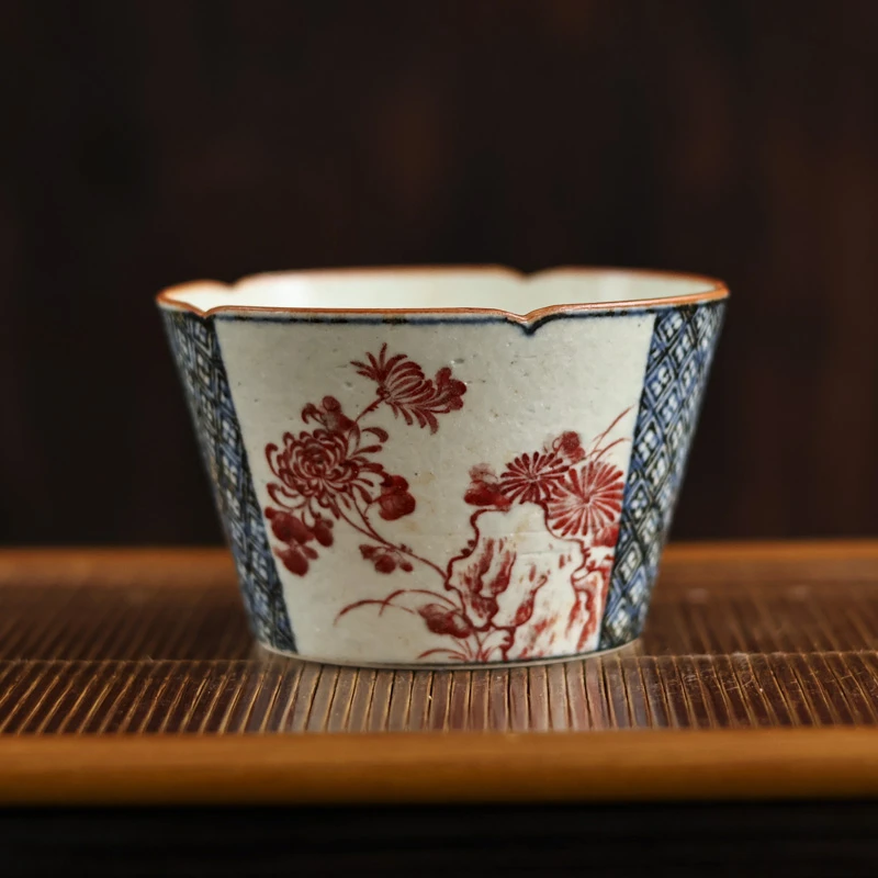 【见珊】焦糖系列竹菊葵口杯（熹谷0064）容量200CC