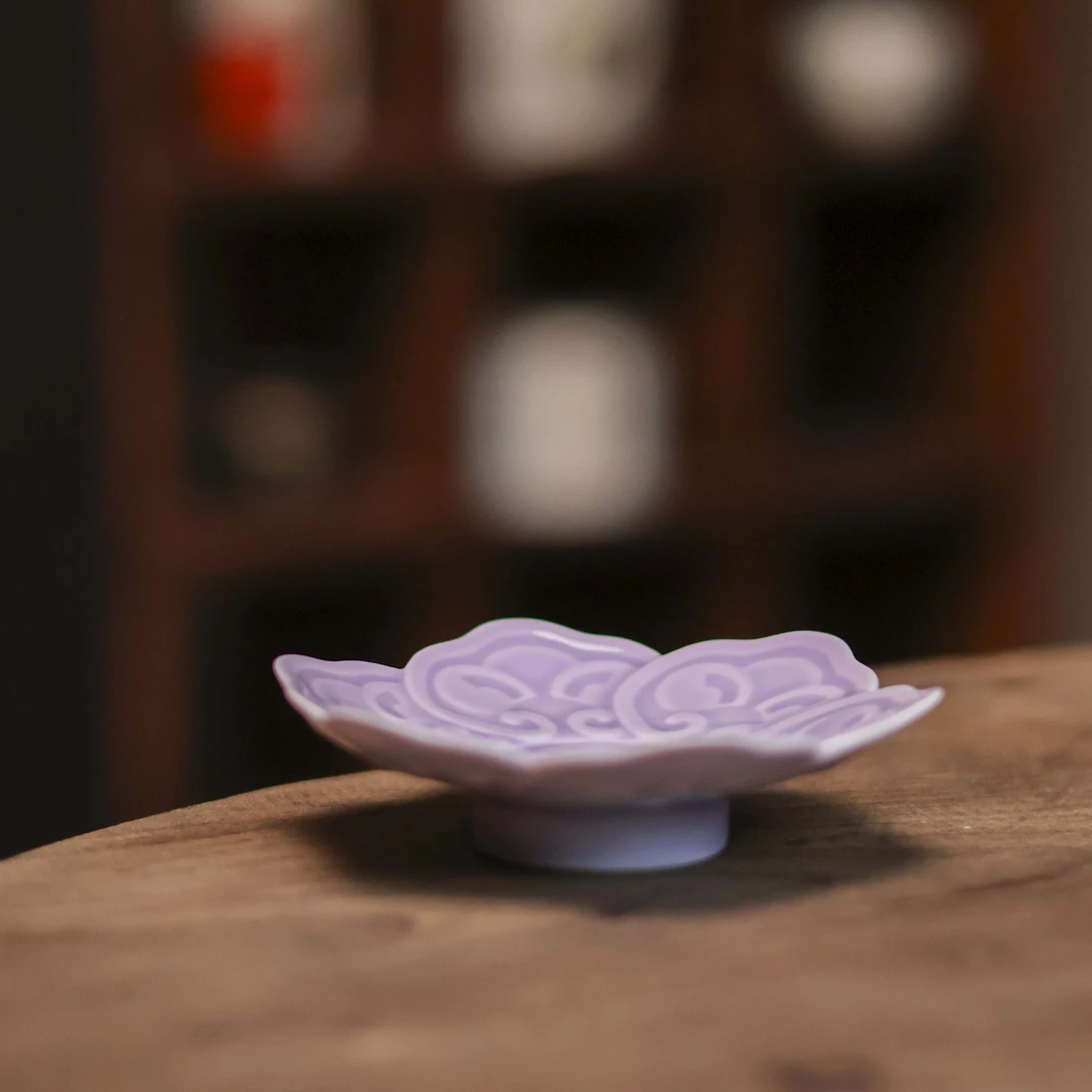 【见珊】紫罗兰如意杯垫（Q5945）