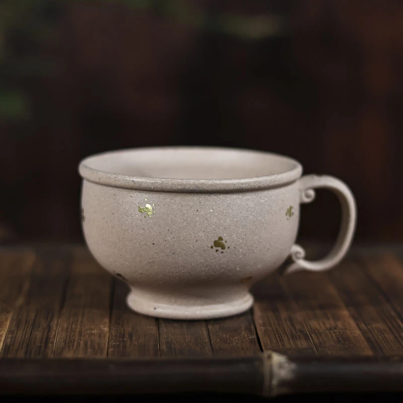 【见珊】逸香杯；中槽清桃花泥洒金；欢喜（窑云S0085）