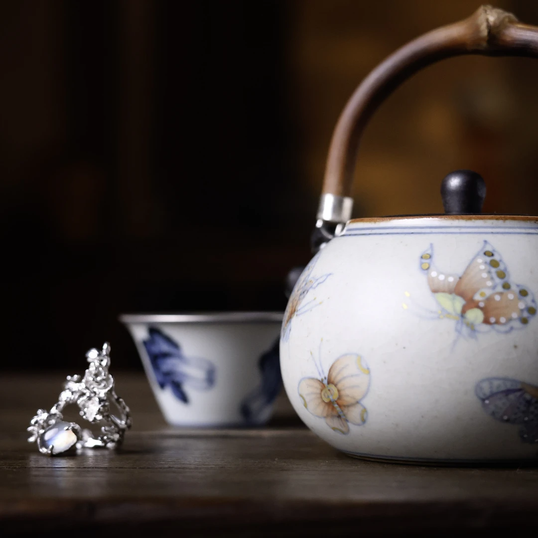 【见珊】人文茶道器具茶周边茶空间茶壶（银饰0089）