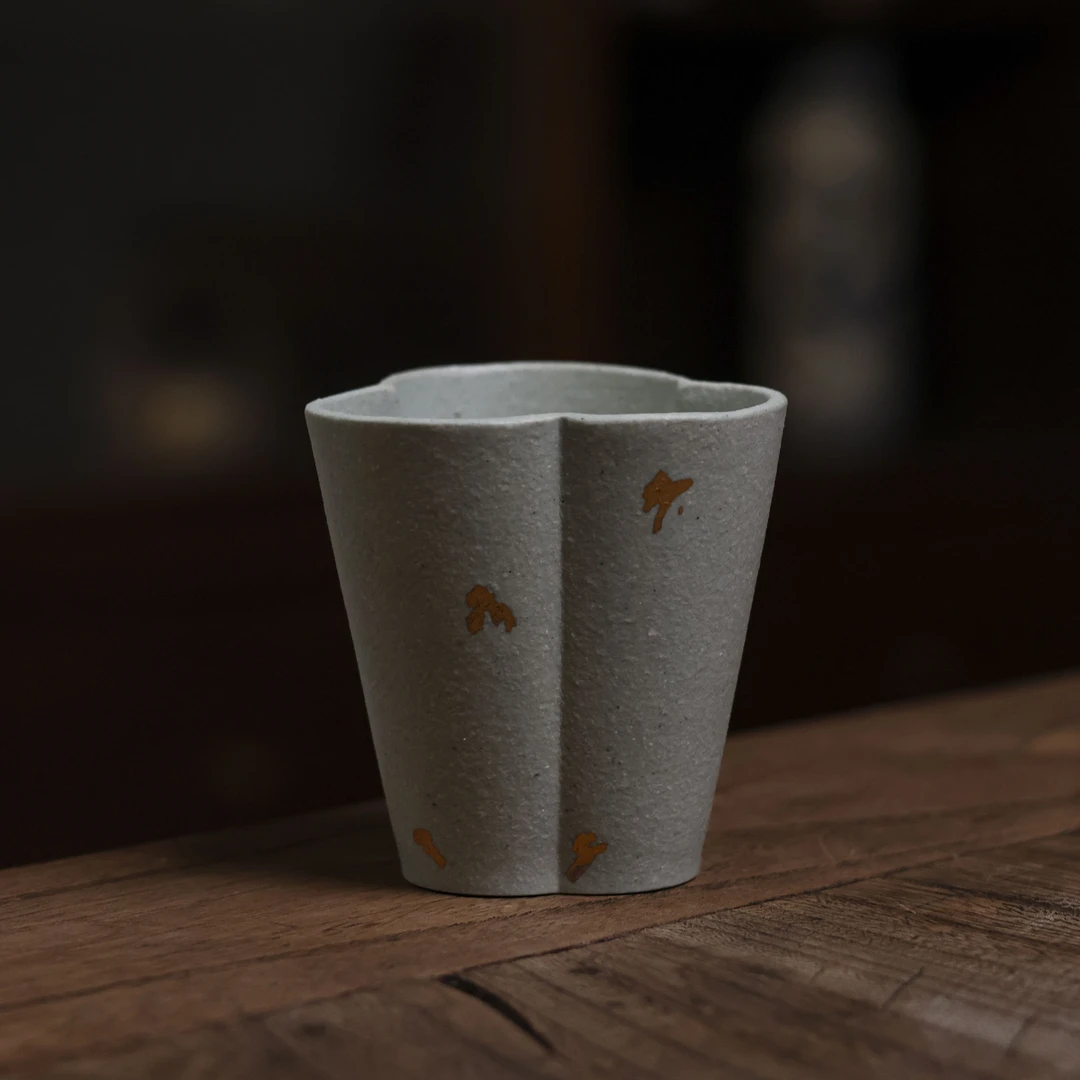 【见珊】莫兰迪绿-亦缶-三花主人杯40cc（窑云S0207）