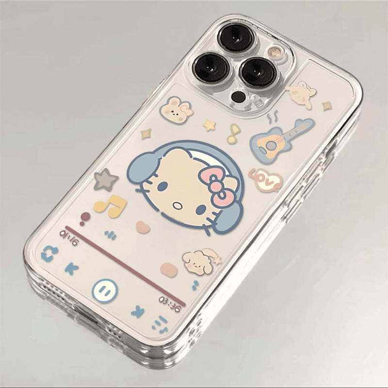 耳机凯蒂猫适用苹果15手机壳vivo14plus华为13pro小米12max11oppo