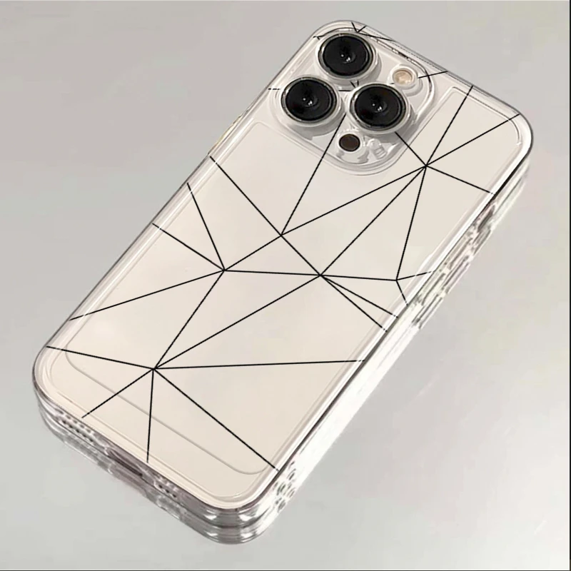 几何线条适用苹果华为vivo小米oppo手机壳iPhone15plus14pro13max