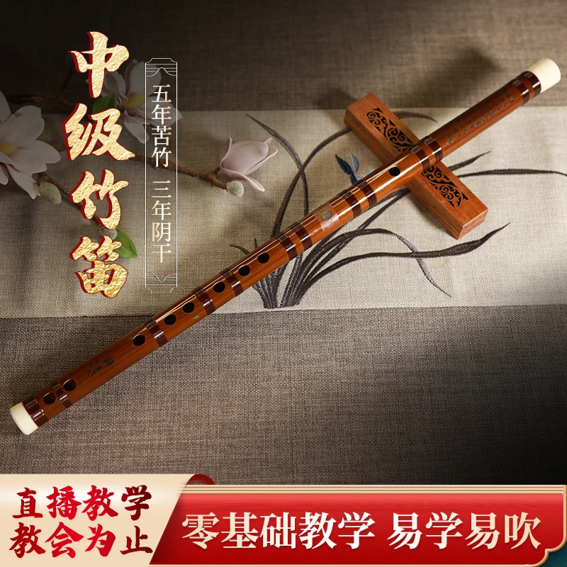 郑月明【博后佳推荐】郑月明专业演奏中级笛子初学竹笛刻字牛角