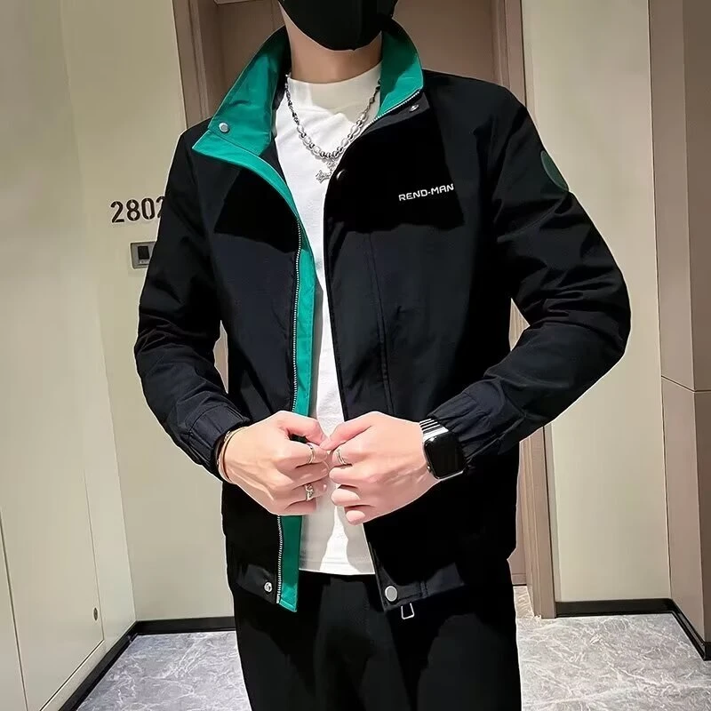 潮牌痞帅夹克男潮流百搭炸街休闲外套春秋季新款男士帅气上衣春装