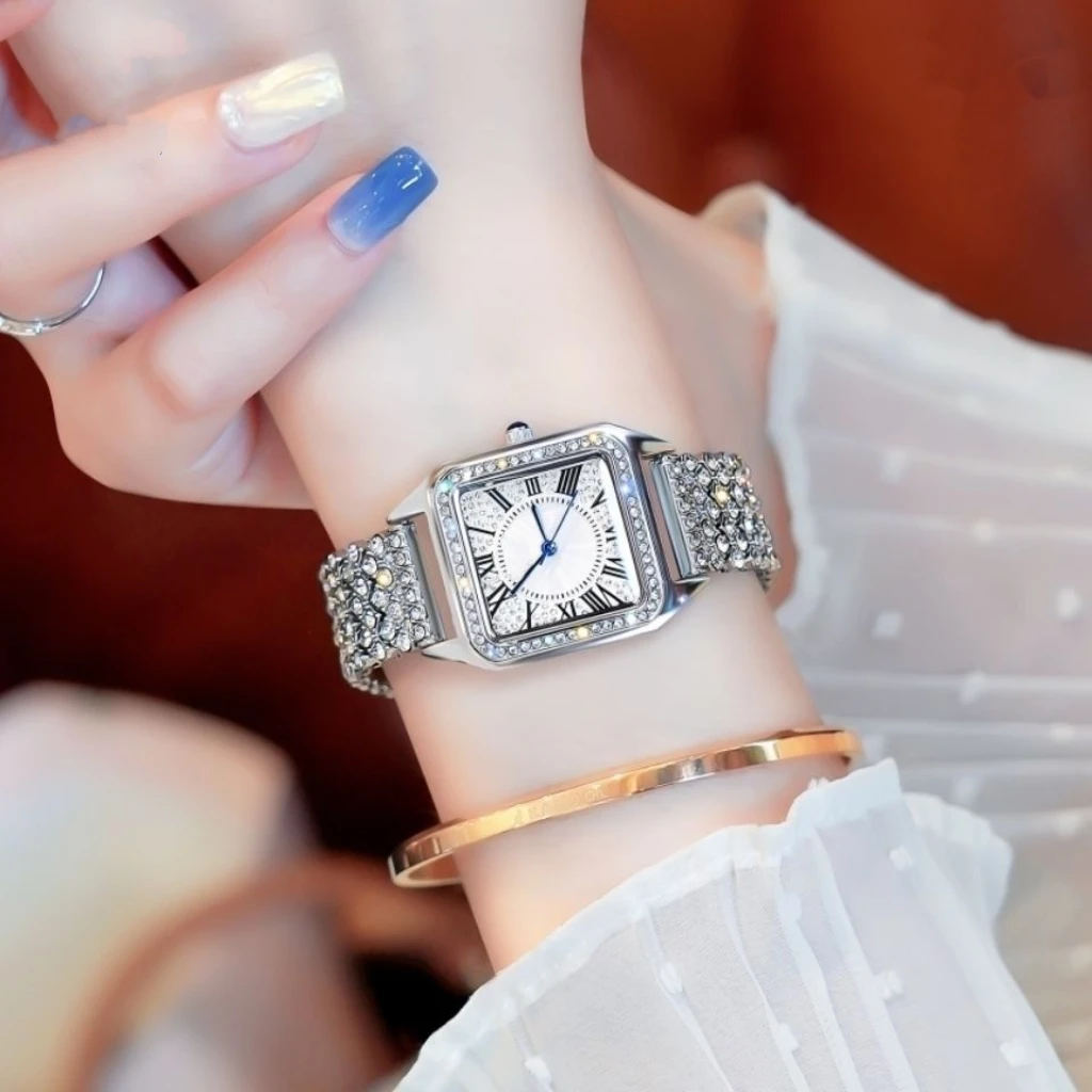 -XLB0758——气质轻奢方形满钻小猎豹时尚女士手腕表