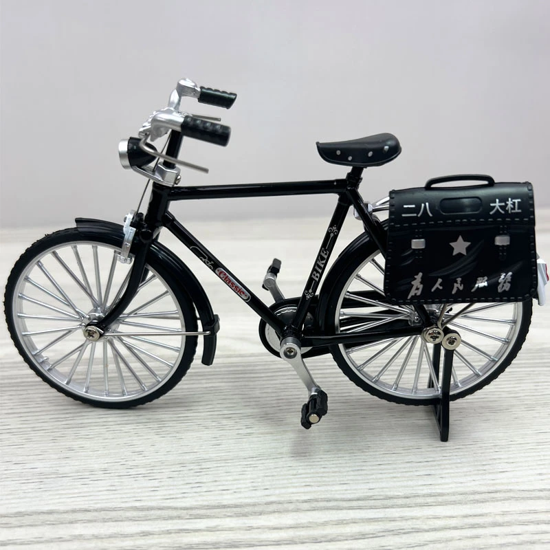 合金自行车1:10橡胶轮底座 收藏摆件礼物二八大杠