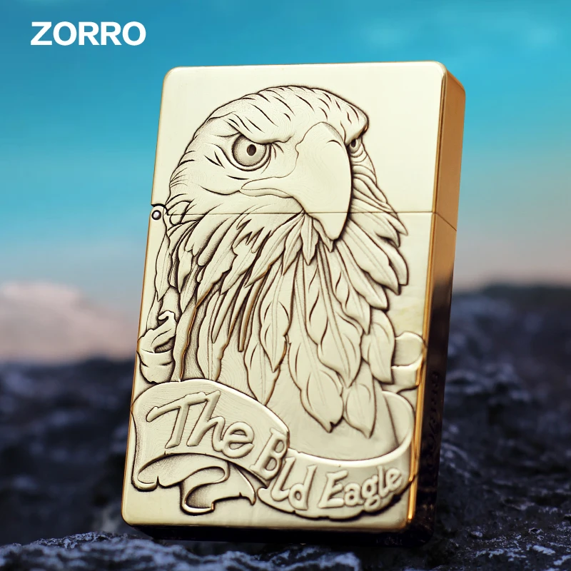 ZORRO佐罗ZL8浮雕【哈雷鹰】煤油打火机男士礼品