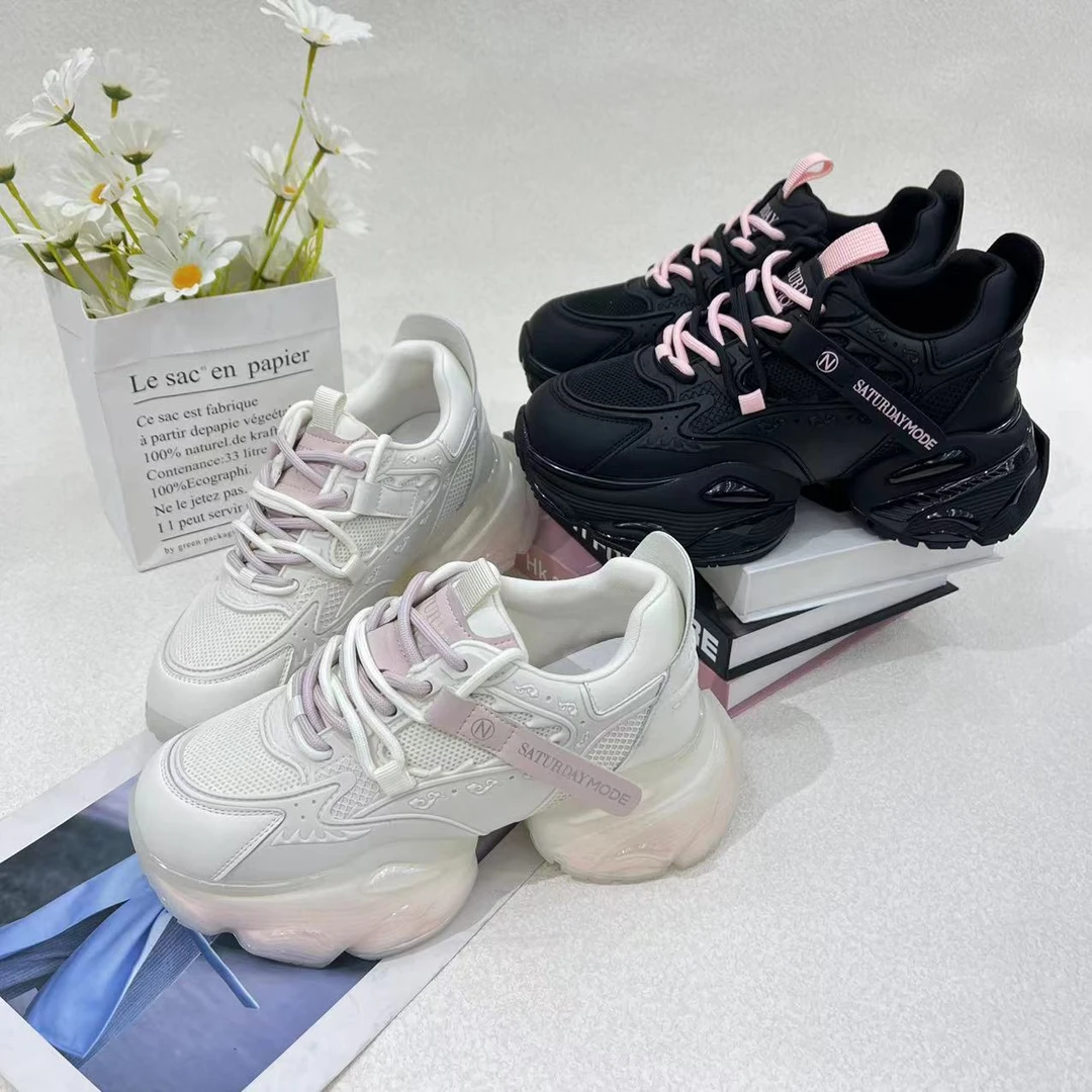 新款上新春季时尚休闲老爹鞋时尚百搭女士潮流厚底女款MD33111E22