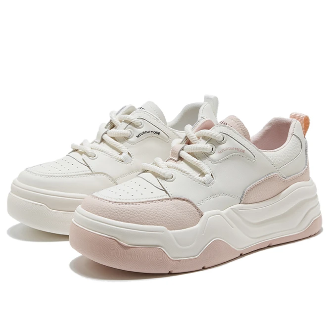 【桃气春烟】时尚百搭透气春季厚底潮流低帮真皮板鞋 MD33111E29