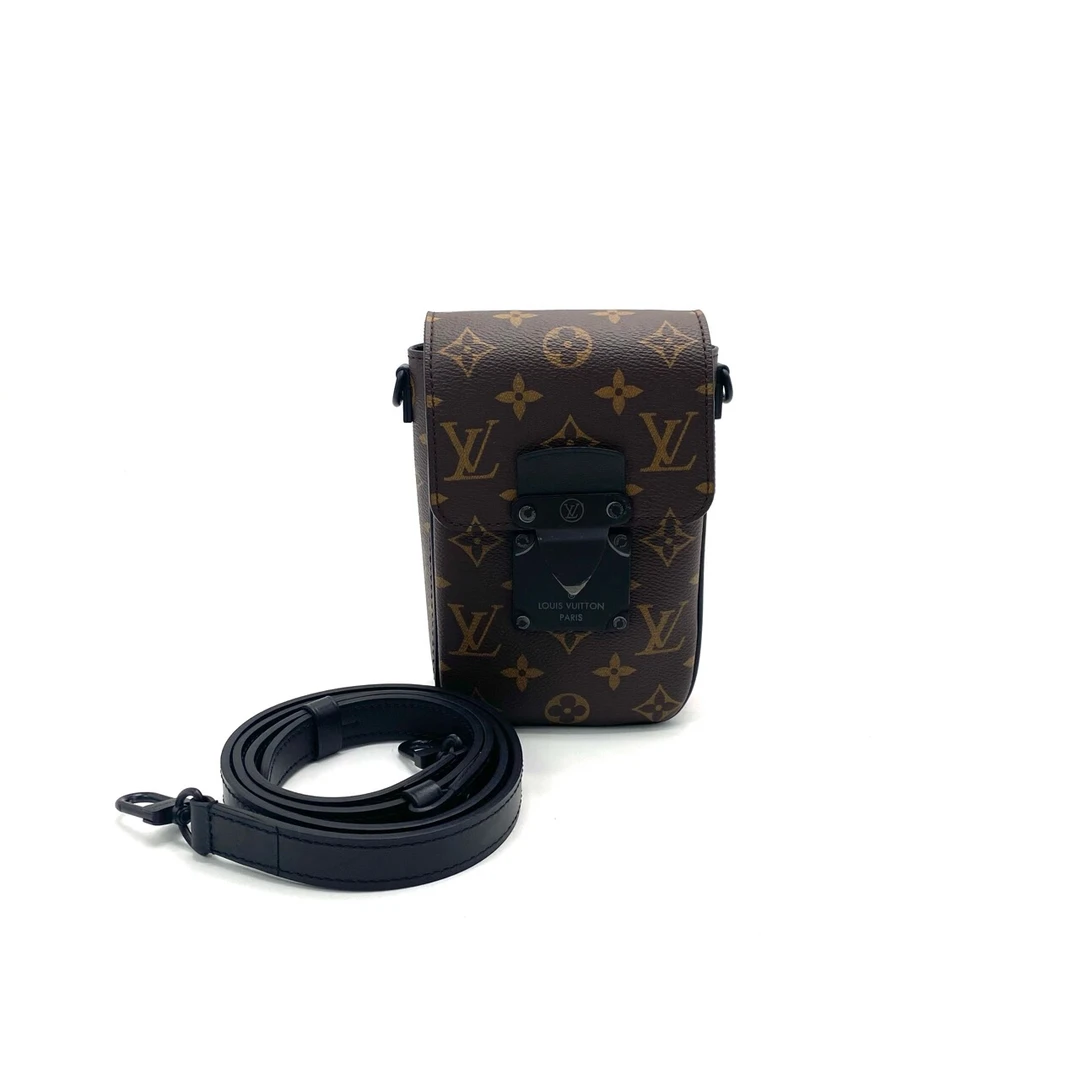 99新 LouisVuitton/路易威登 老花s lock斜挎手机包 尺寸12/19