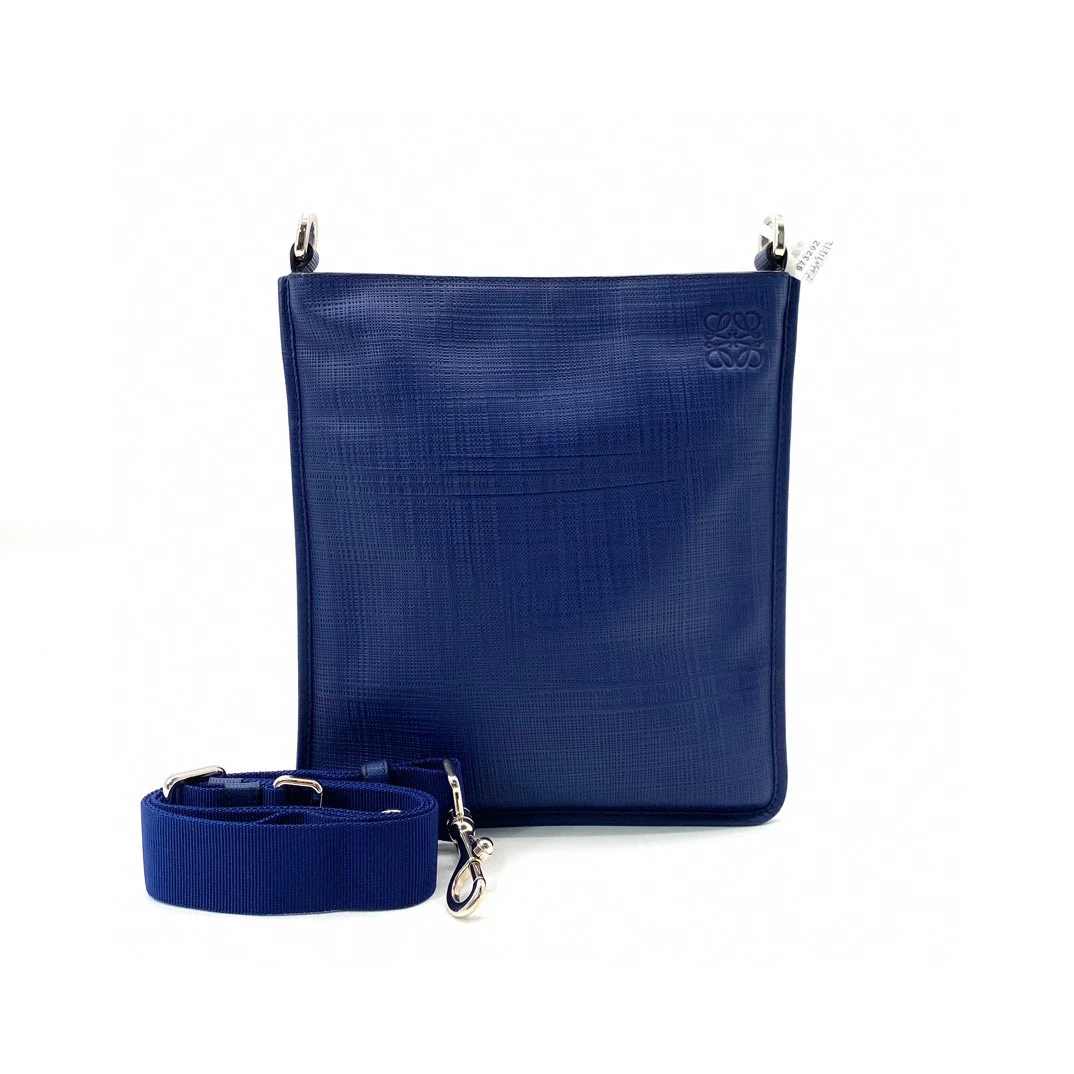 95新 LOEWE/罗意威 蓝色全皮斜挎包 尺寸25/28