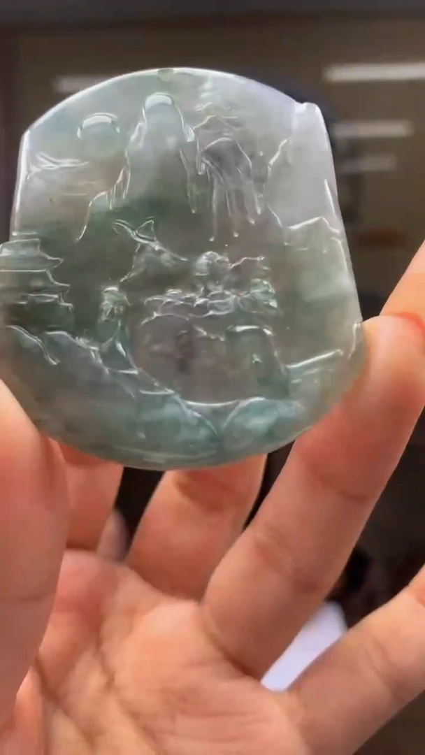 【闪购商品】翡翠颈饰未镶嵌4829kx-2吊坠山水