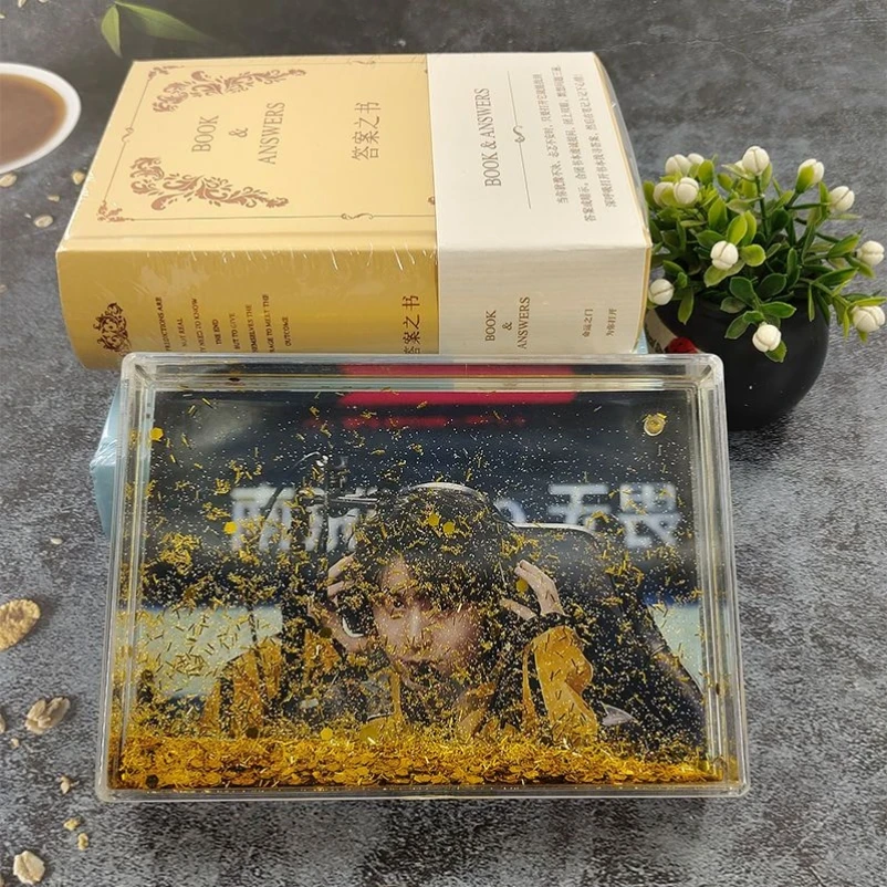 亚克力流沙相框定制麻将五寸照片创意简约炫彩长方形送人小礼物